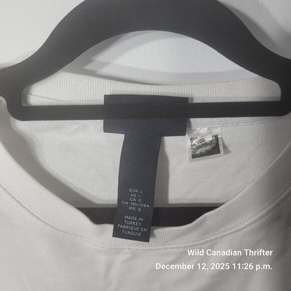 The Simpsons L Bart Simpson Graphic Tee White Cotton Funny Shirt - Picture 3 of 7